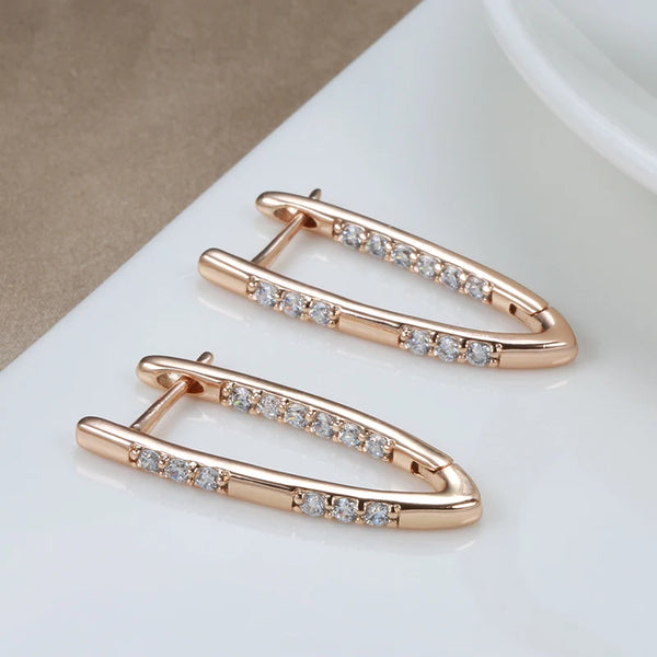 New 585 Rose Gold Color Earrings