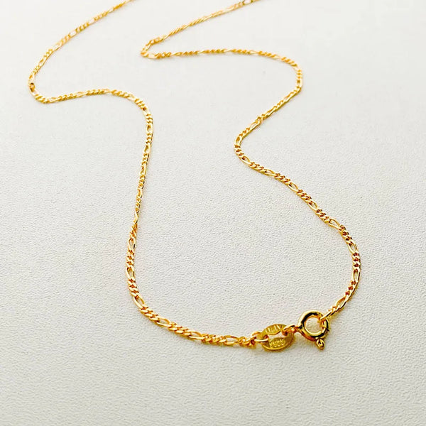 Yellow Gold Color Italy Figaro Chain