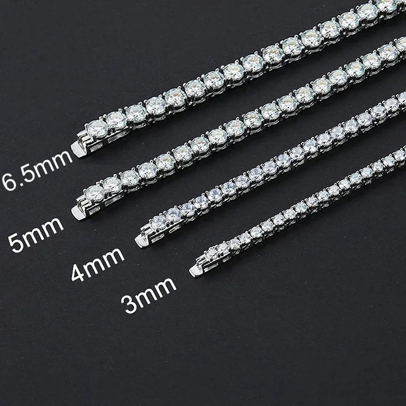 Sterling Silver plate gold Diamond Neck chain