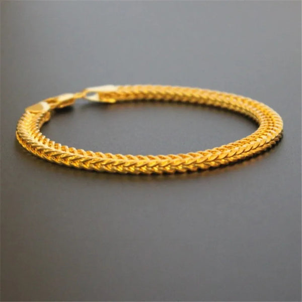 Fashion 8MM Copper Cuban Link Chain Bracelet
