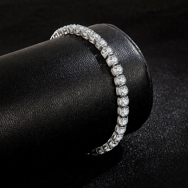 Silver Bracelet  Zircon Chain Bracelet