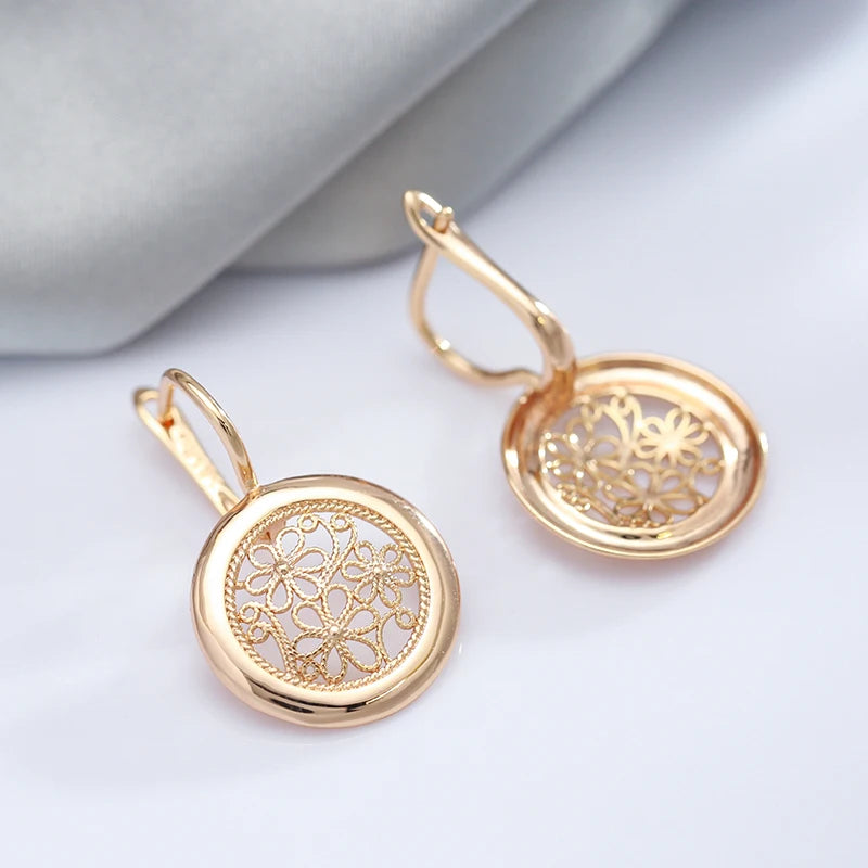 Luxury 585 Rose Gold Boho Earrings