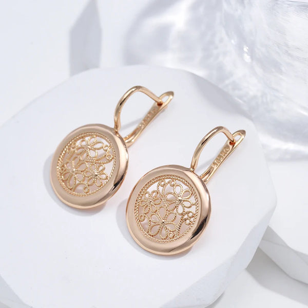 Luxury 585 Rose Gold Boho Earrings
